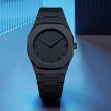 Aura Men’s Matte Black Analog Watch With Arabic Numerals